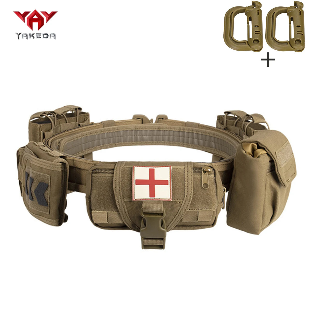 YAKEDA modular detachable recombination belt with quick release buckle waist belt MOLLE expansion gift D-shaped buckle