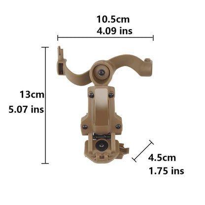 BOOIU Tactical Headset Holder Fast Helmet Rail Mount Adapter Multi-Angle Rotation Pickup Headphone Bracket OPS CORE ARC/Wendy