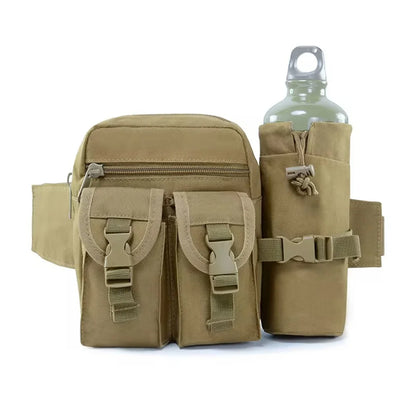 Tactical Waist Belt Bag Nylon Outdoor Fanny Pack Hiking Camping Hunting Water Bottle Holder Phone Pouch Running Sport Waist Pack