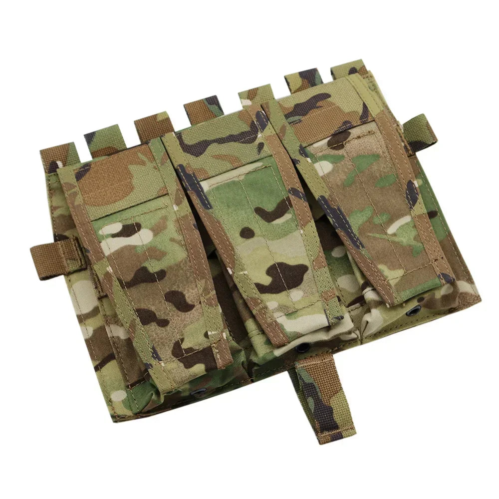 Tactical Triple Magazine Pouch 5.56 M4 Airsot Flip Cover Mag Pouch for AVS SPC JPC 2.0 Vest Wargame Mag Pouch