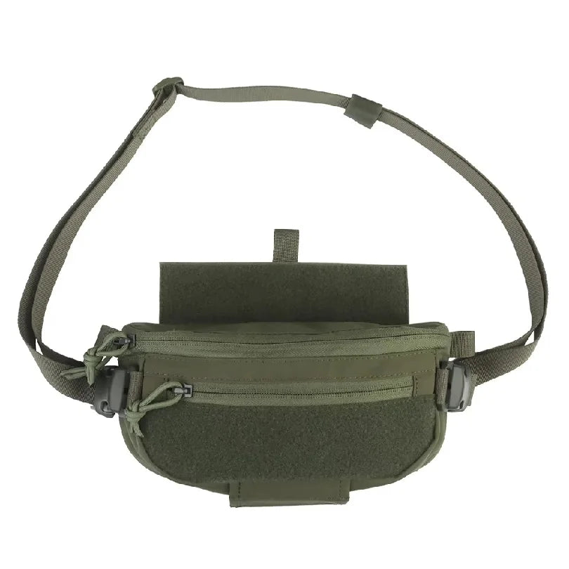 Tactical Drop Pouch Hanger Pouch Compact Abdominal Dangler Pack Quick Release Shoulder Bag Vest Plate Carrier Airsoft Gear