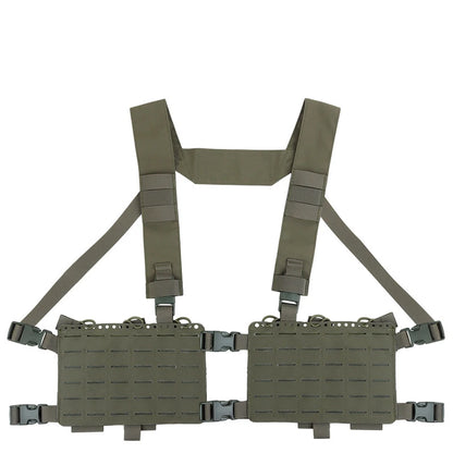 Tactical Chest Rig Universal Bulletproof Vest Elastic Pouch Laser Hole Airsoft Hunting Outdoor Sport Storage Bag MOLLE Equipment
