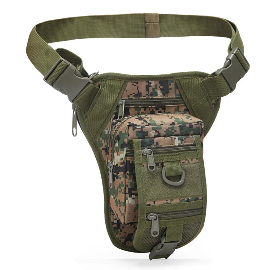 Camouflage outdoor sports waist bag training leg bag large capacity waterproof mountaineering waterproof multifunctional bag