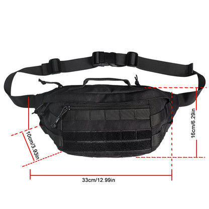 Tactical Crossbody Bag Outdoor Sport Cycling Large-capacity Waist Bag Waterproof Chest Pack Multi functional MOLLE Tool Bag