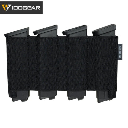 IDOGEAR Quad MP5 / MP7 Magazine Insert Holder with Hook Fasteners for MK3 and MK4 Chest Rig 35140