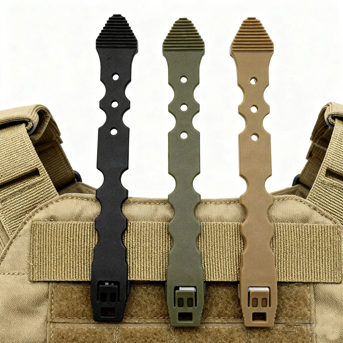 2pcs MOLLE Tactical Fixing Clip Outdoor Durable Quick Release Strip Fits For Magazine Pouch Backpack Vest Hunting Accessory