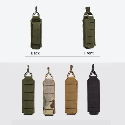 Nylon 9mm Magazine Pouch,Laser Cut LightWeight,Single,Molle System,Tactical Bag,Edc Pouches,Flashlight Bag,Hunting Accessories