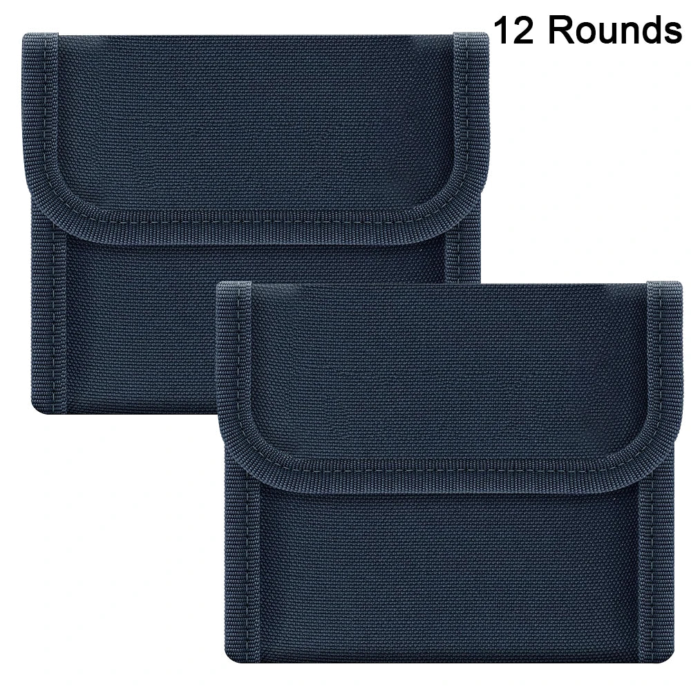 12/14 Rounds Tactical Rifle Ammo Pouch Buttstock Shell Holder Cartridge Carrier Utility Bullet Bandolier Carrier for .223/.30Cal