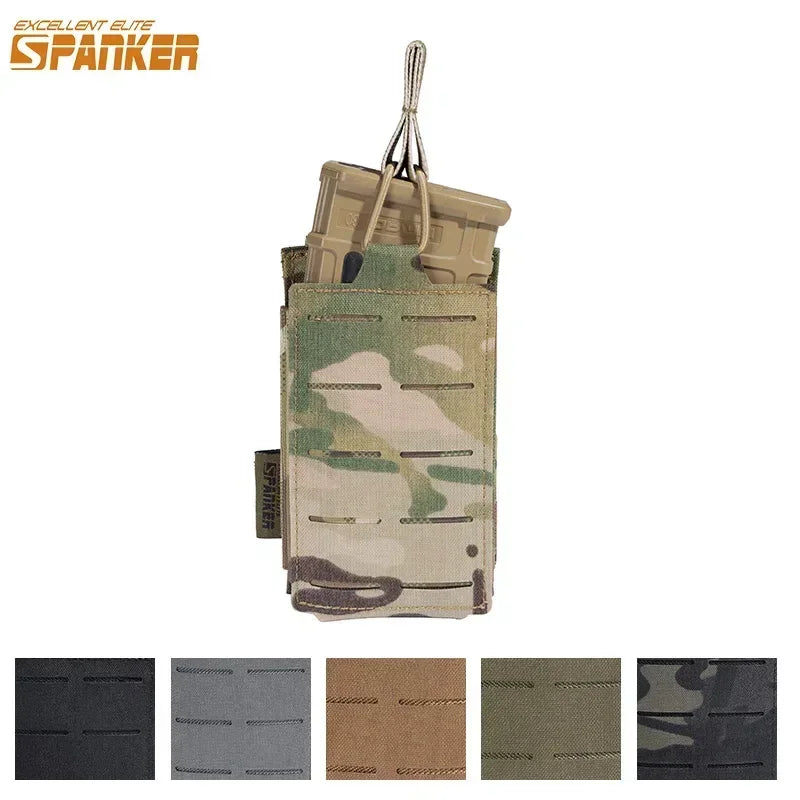 Tactical Molle Pouch Single Magazine Pouch Double-Layer Mag Pouches Universal Cartridge Holder for M4 M14 M16 AK AR