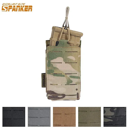 Tactical Molle Pouch Single Magazine Pouch Double-Layer Mag Pouches Universal Cartridge Holder for M4 M14 M16 AK AR