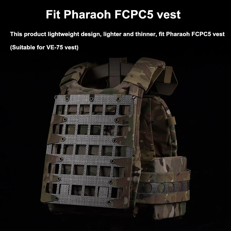 Airsoft Plate Carrier Back Panel MOLLE Zipper Kit FERRO Style FCPC V5 Hunting Vest Lightweight Stand Extension Gear
