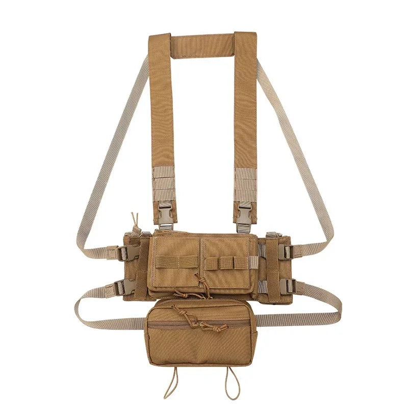 MK3 Mini Tactical Chest Rig Spiritus Airsoft Hunting Vest Ranger Combat Paintball Vest w/ 5.56 7.62 Magazine Pouch Accessories