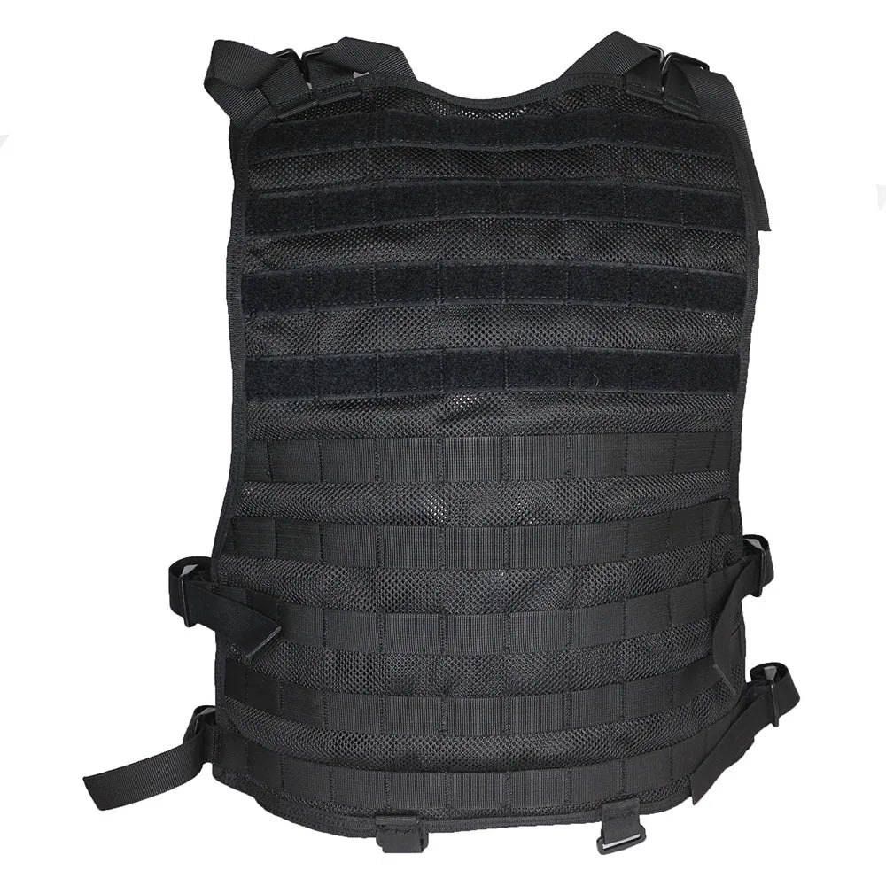 SOETAC Molle Tactical Vest Outdoor Combat Mesh Vests CS Game Duty Training Fishing Jacket Hunting Vest Zipper