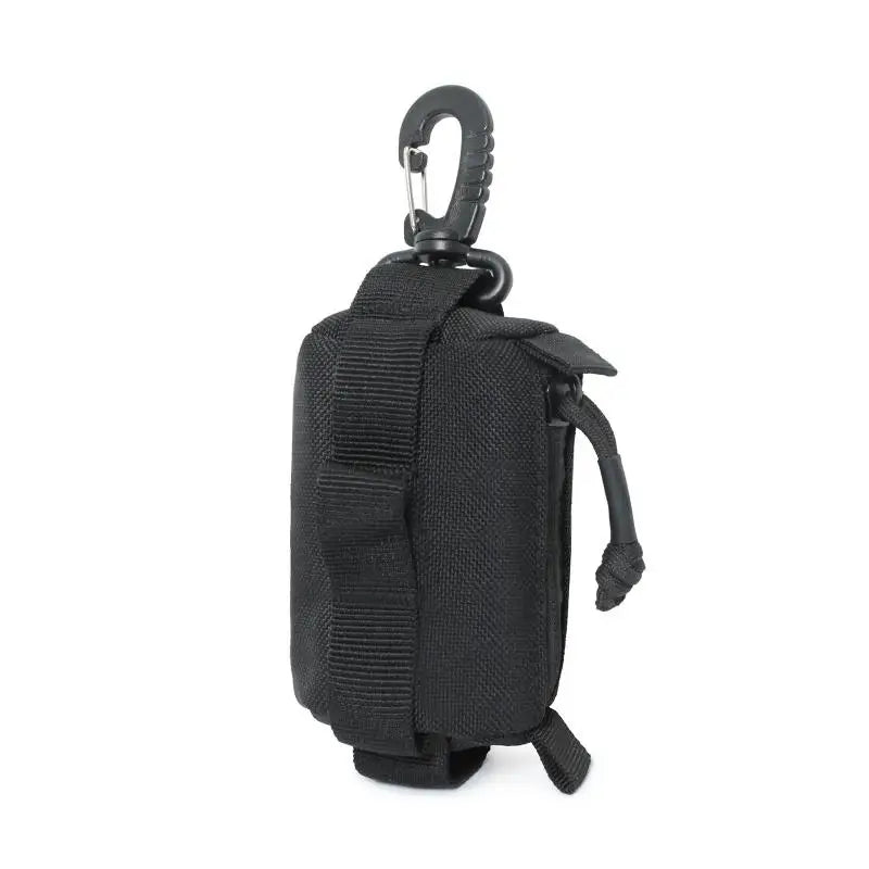 Outdoor Buckle Bag EDC Pouch Zipper Key Holder Pocket Portable Wallet for Small Tools Travel Gear
