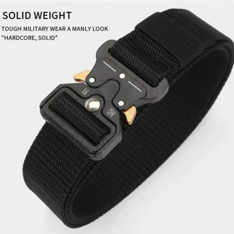 Best Seller! for Men and Women Black Belt Tactical Belt Quick Release Outdoor Military Belt Soft Real Nylon Sports Accessories