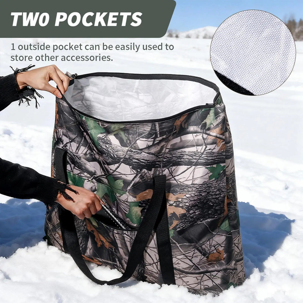 Hunting Bag Waterproof Scent Proof Lock Meat Storage Tote 600D Oxford Cloth Hunting Gear Storage Bag With Handles For Men
