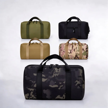 Tactical Storage Handbag Portable Universal Pistol Case with Magazine Pouch Outdoor Hunting Sundries Carry Bag for Shooting Gear