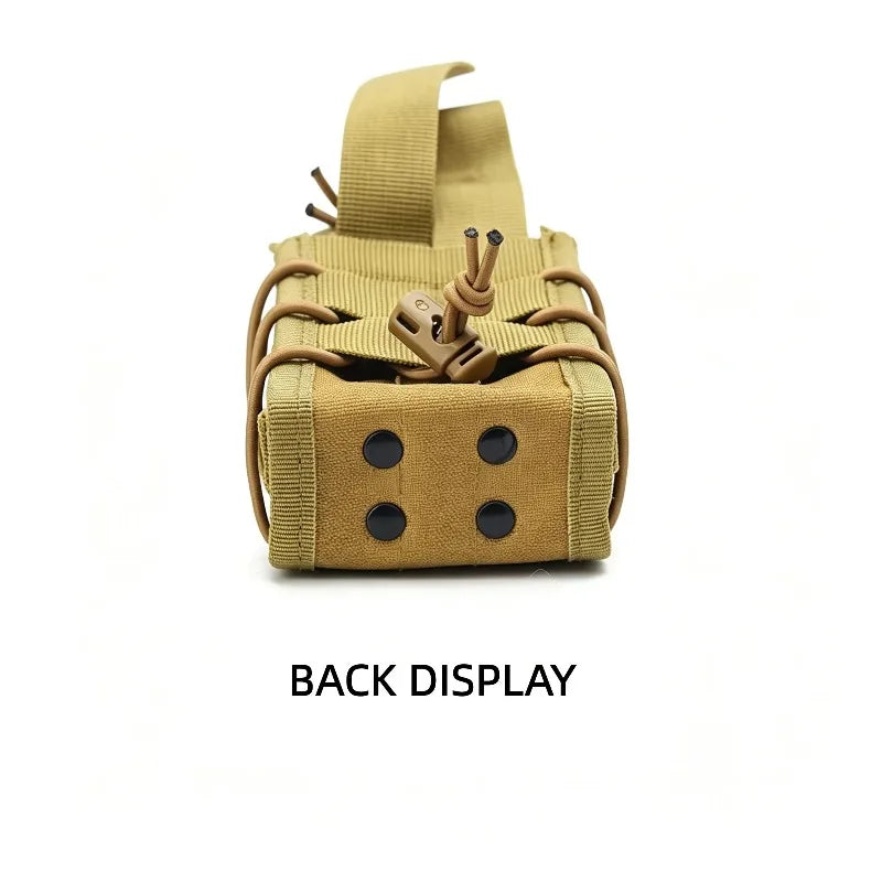 Outdoor Tactical Open Top Double MOLLE Camo Nylon Magazine Pouch for Airsoft Paintball Shooting Hunting