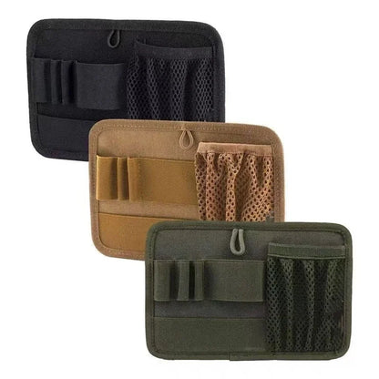 Outdoor EDC Mesh Pouch with Velcro Back Panel, Tactical Mounting Plate for Vest & Backpack Expansion