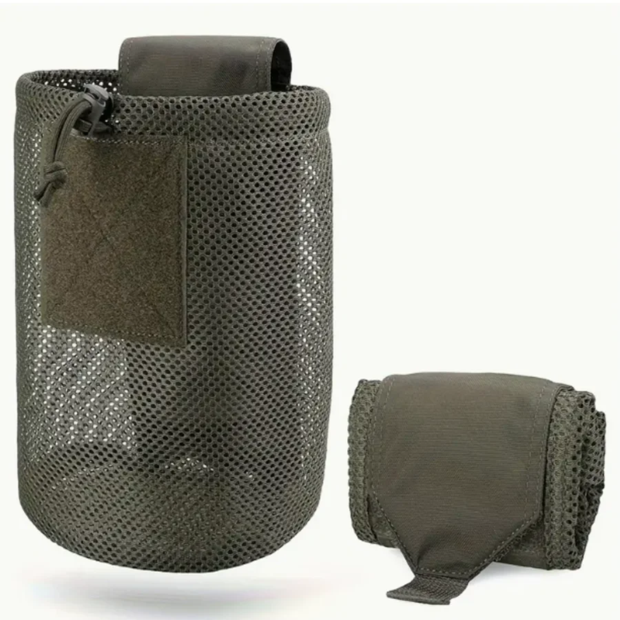 Nylon New Roll-Up  Mesh Dump Pouch Magazine Storage Mini Foldable Net Pocket EDC Tactical Outdoor Sport Camping Hunting