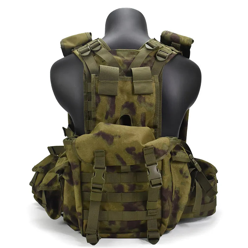 Tactical Russian Full set Vest MOLLE 1000D Multi-functional Adjustable Carrying Gear for Outdoor Hunting Shooting Battle Games