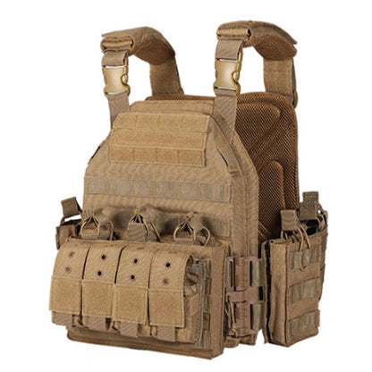 YKEDA 1000D Nylon Plate Carrier Tactical Vest Outdoor Hunting Protective Adjustable Molle Vest for Airsoft Combat Accessories