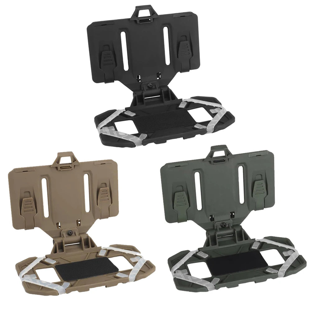 NEW Tactical MOLLE Folding Navigation Board Airsoft Map Case Mobile Phone Holder, Vest Chest Fixed Strap for Airsoft Accessories