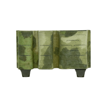 QX Tactical 2+1 Magazine Pouch 5.56 9mm Combo Mag Carrier Laser Cut MOLLE Pouch Elastic Kydex Style Holder Airsoft Gear