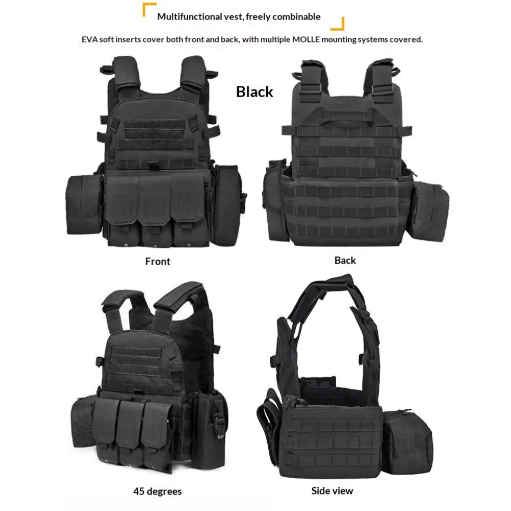 Children Airsoft Paintball Vest Adjustable Tactical Combat Vest For Outdoor CS Game Cosplay Role Play Kids Military Gear