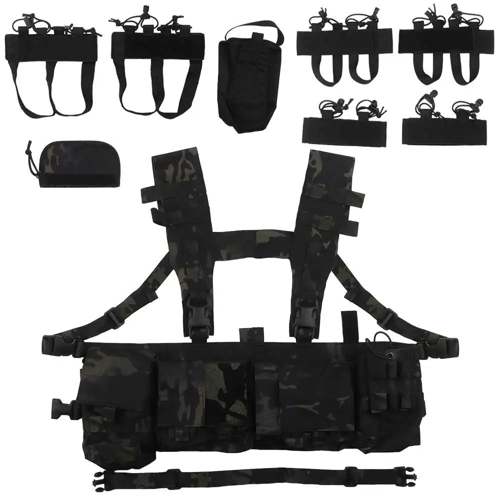Tactical UW Patrol Chest Hanging Hunting Vest Patrol Bag with 8 Internal Functions Extended Storage Outdoor Men's CS Airgun Acc