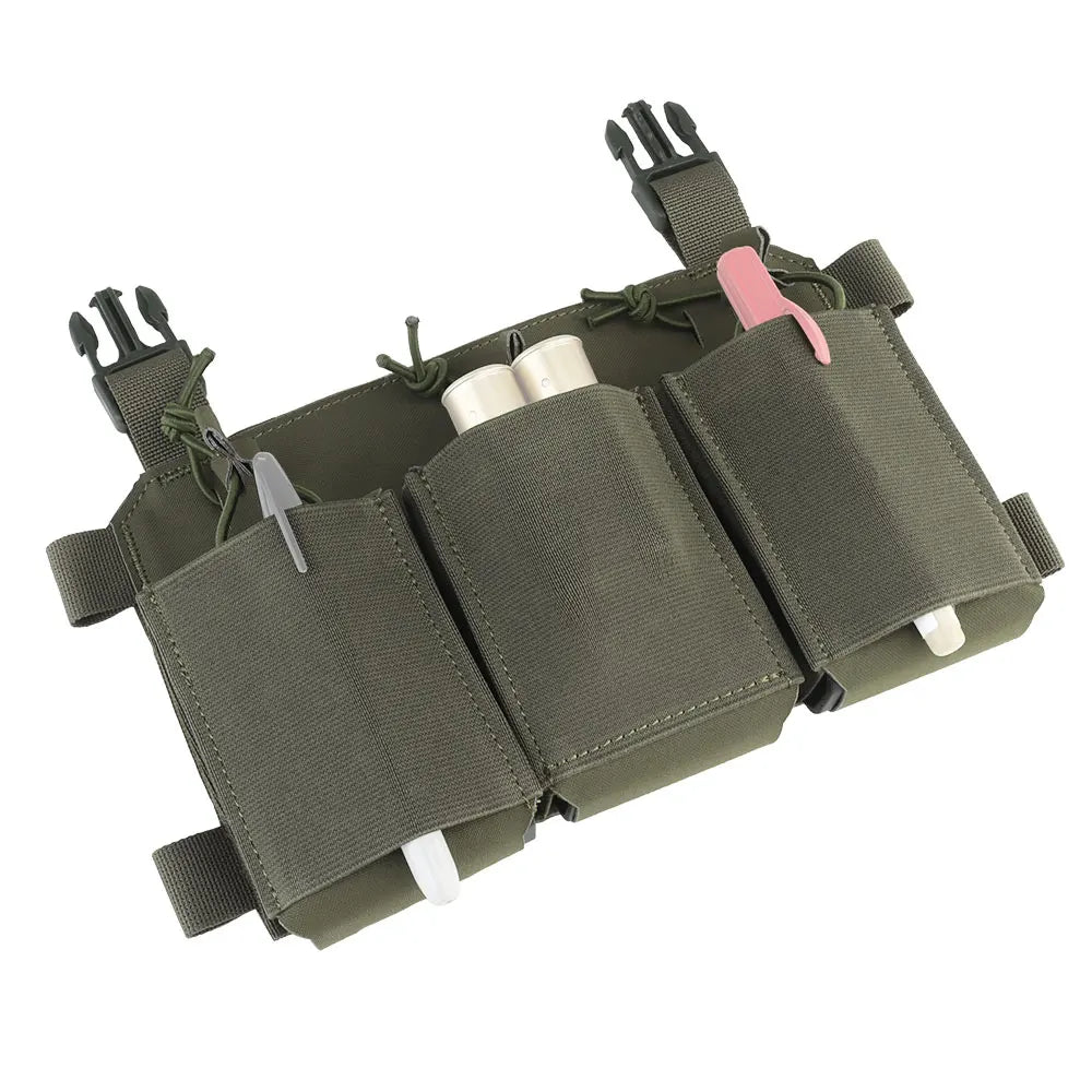 OPHIDIANTAC Insert buckle Triple mag Bag 5.56mm Tactical Rifle Airsoft AR15 M4 M4A1 AK mag bag with quick-pull insert plate