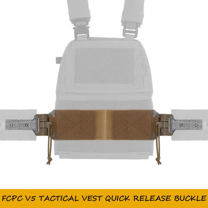 FCPC V5 Tactical Vest Quick Release Buckle Ferro Style Airsoft Hunting  Vest Cummerbund Accessories 2PCS