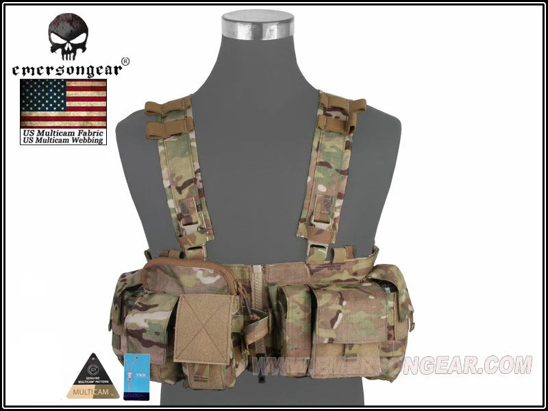Emerson Tactical MF Style UW Gen V Split Front Chest Rig Lightweight Detachable W Zipper Buckle