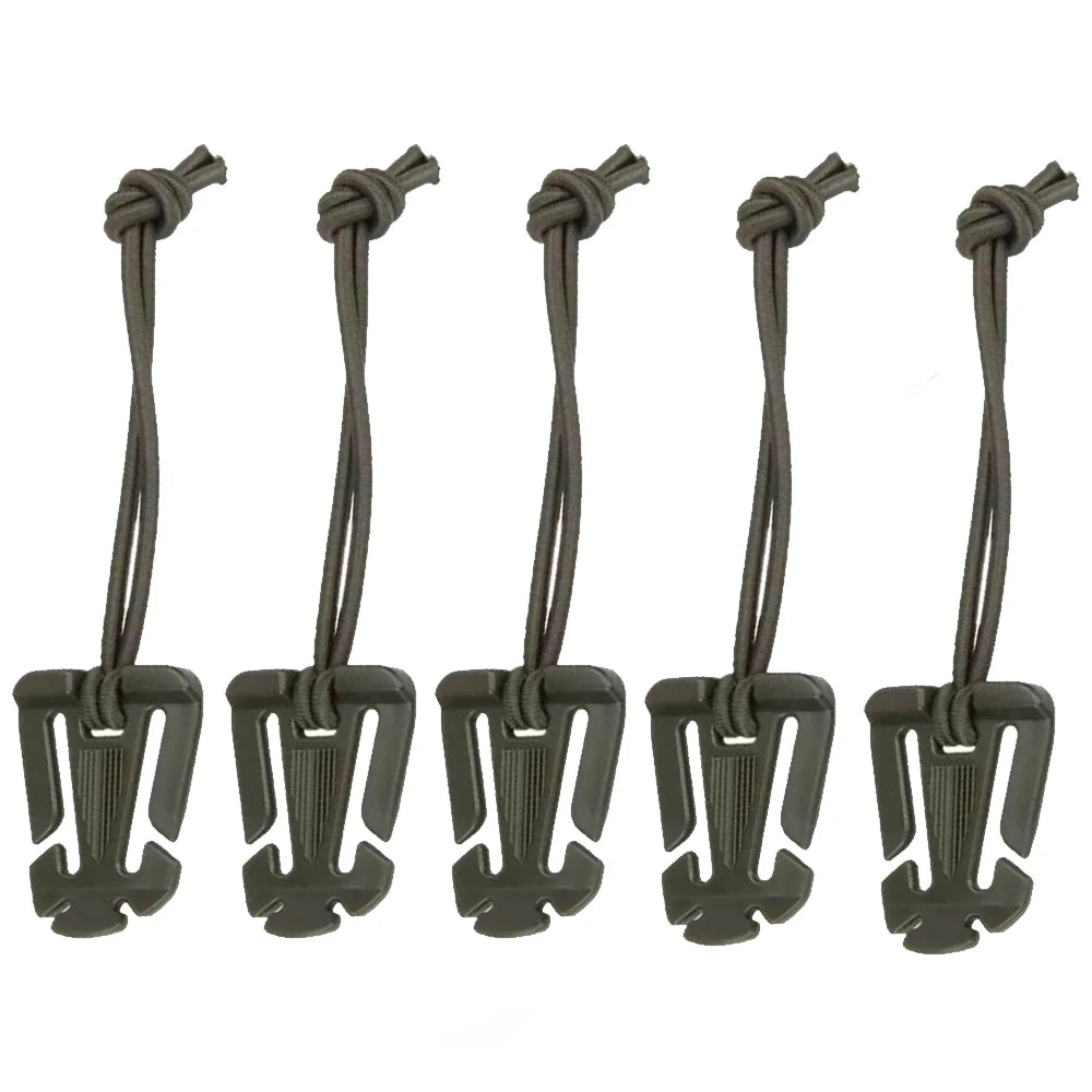 5Pcs Backpack Buckle Clamp Carabiner Survival Gear Tools Carabiner Clips Outdoor Nylon Camping Bag Hanger Hook Wild Hike