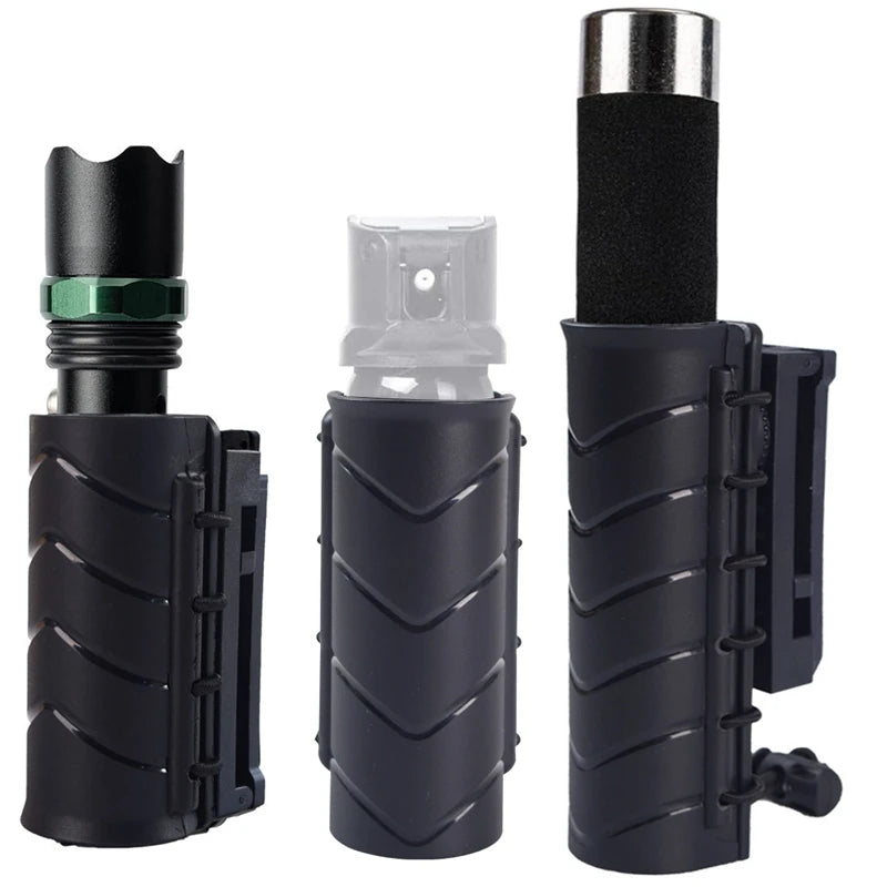 Tactical Baton Pouch Pepper Spray Pouch Holder Molle Clip Open Top Duty Mace Spray Holster Flashlight Case Hunting Accessories