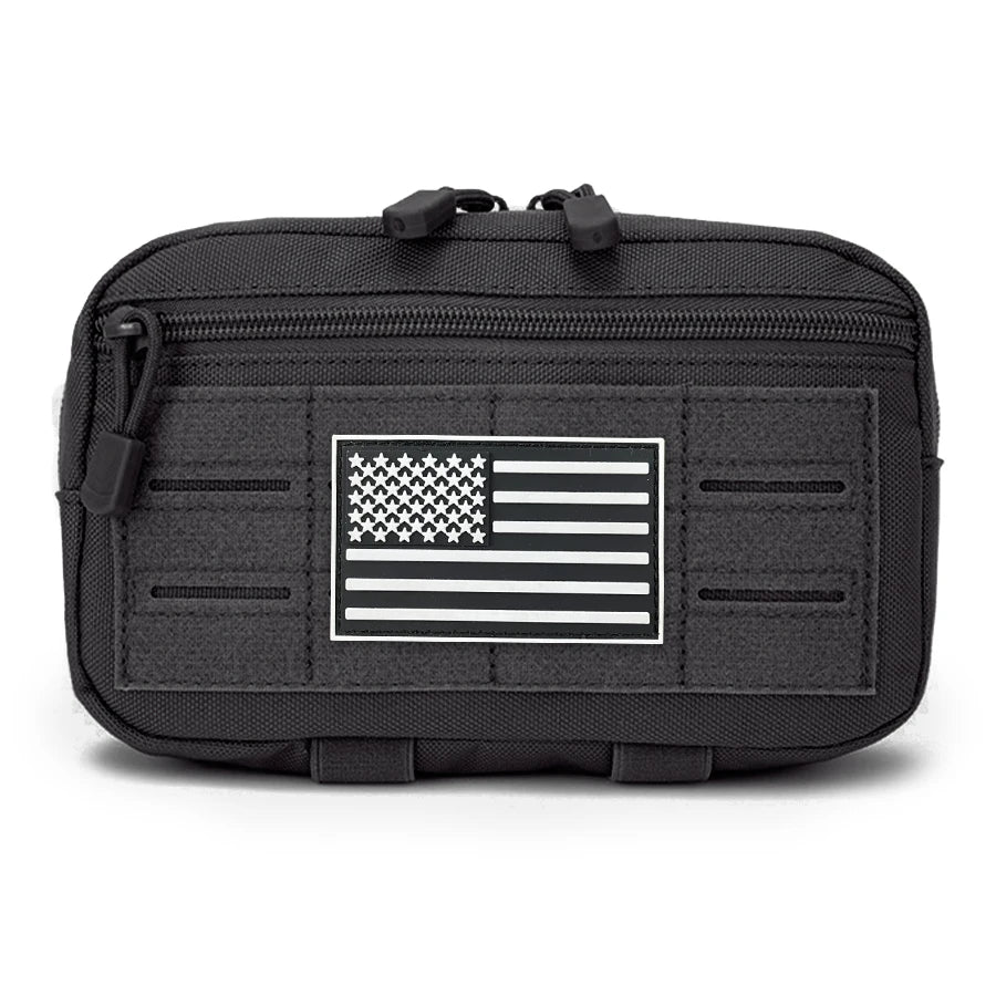 Outdoor Utility Waist Pouch Modular Attach Accessory Bag Multilayer Storage Pocket for Hiking Camping Travel