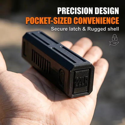 New 22LR Portable Ammo Box Set – Lightweight Pocket Bullet Organizer, Durable & Crush-Resistant for Range,Outdoor,Ideal Gift