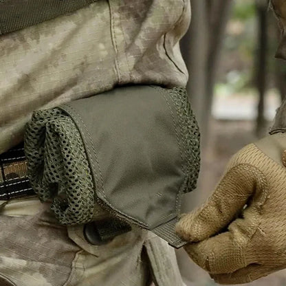 Tactical Molle Dump Pouch Outdoor Roll-Up Drawstring Magazine Utility Folding Waist Bag Mesh Foldable Sport Hunting EDC Pocket