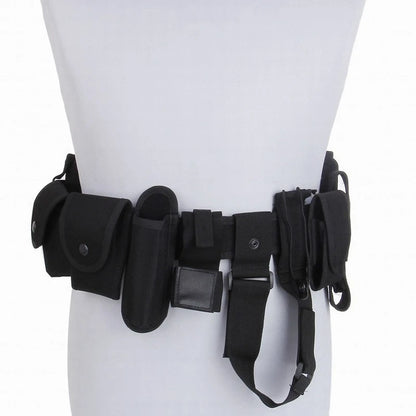 Tactical Battle Belt Airsoft Duty Belt Set Adjustable Nylon Military Security Belt Hunting Belt Gun Holster Baton Holder