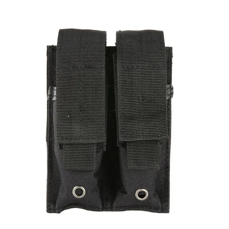 Tactical Magazine Pouch Double Pistol Mag Bag Molle Flashlight Pouch Torch Holder Case Outdoor Hunting Knife Holster