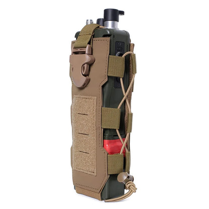 Laser Cut Design Molle Adjustable Water Bottle Holder Outdoor Sport Tactical Bottle Pouch for Backpack Belt Molle Radio Pouch