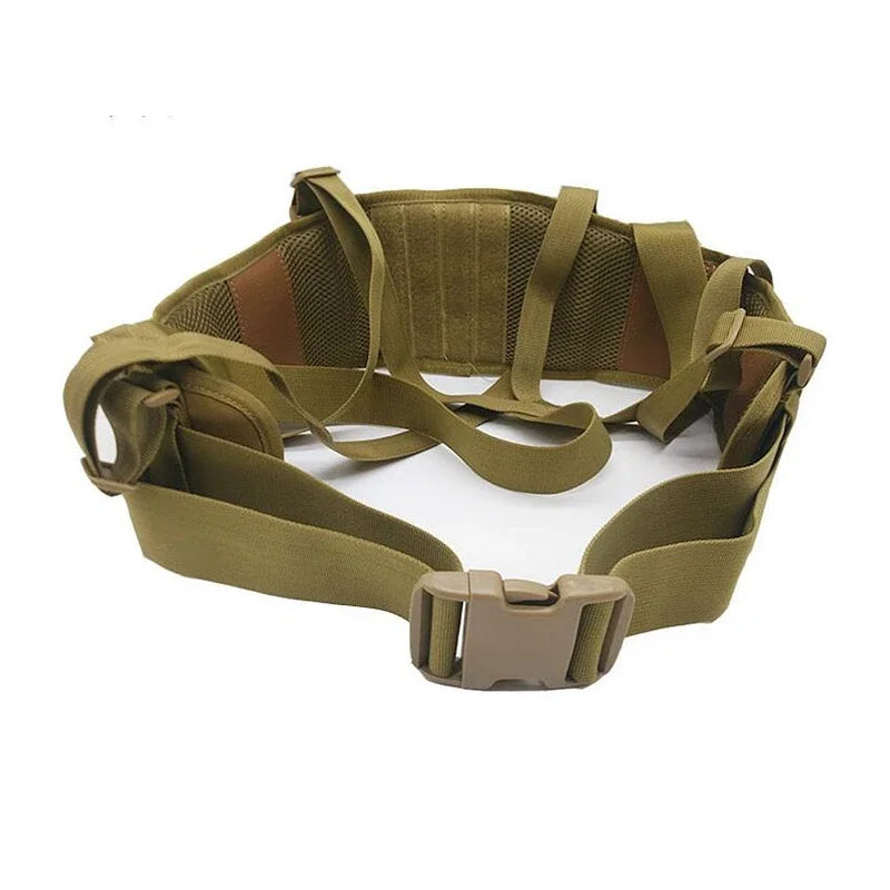 Tactical Molle Waist Belt Vest H-shaped Men Army Waist Girdle with Shoulder Strap Soft Padded Hunting Adjustable Belt Vest