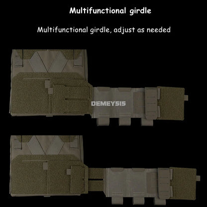 Tactical CS Plate Carrier Airsoft Hunting Vest with MultiCaliber 9MM 6PCS Long Mag / 5.56 Triple Magazine Pouch Hunting Vests