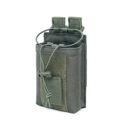 Molle Radio Pouch Radio Holster Tactical Duty Belt Radio Bag for Two Ways Walkie Talkie Adjustable Storage Hunting