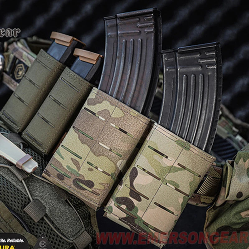 Emersongear LCS Rifle Magazine Pouch Triple FAST 9/ 5.56/7.62mm Open Quick Release Mag Nylon Holster  Accessories