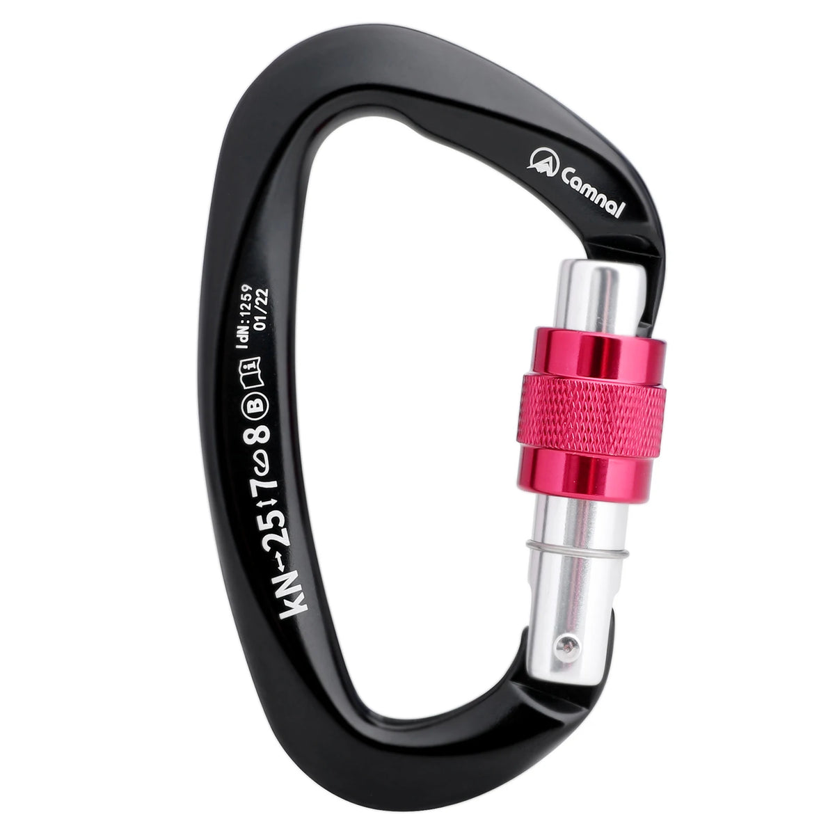 1pcs 25KN Professional Safety Carabiner D Shape Key Hooks Aluminum Climbing Security Master Lock Outdoor Ascend Camping Tools