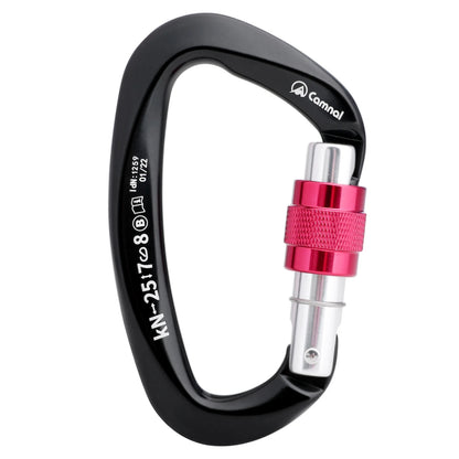 1pcs 25KN Professional Safety Carabiner D Shape Key Hooks Aluminum Climbing Security Master Lock Outdoor Ascend Camping Tools