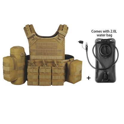 2L soft water bag with long drinking straw and hunting vest Molle modular adjustable shoulder strap, highly expandable