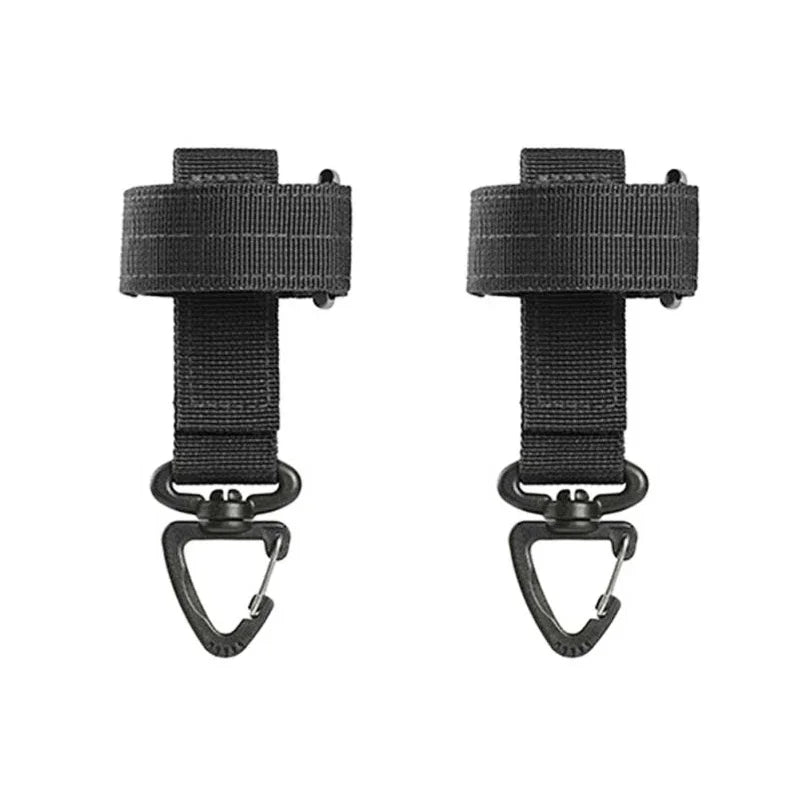 Multi-Purpose Nylon Work Gloves with Safety Clip Hook for Outdoor Tactical Climbing Camping Hanging Buckle