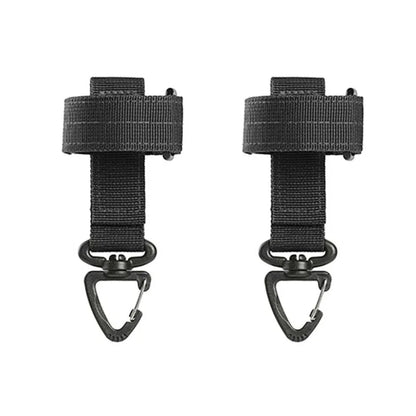 Multi-Purpose Nylon Work Gloves with Safety Clip Hook for Outdoor Tactical Climbing Camping Hanging Buckle